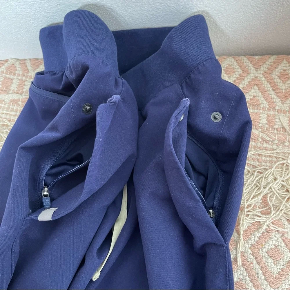 FIGS Technical Collection Navy Scrub Pants XS Snap Zip Pocket Style M19SW2002